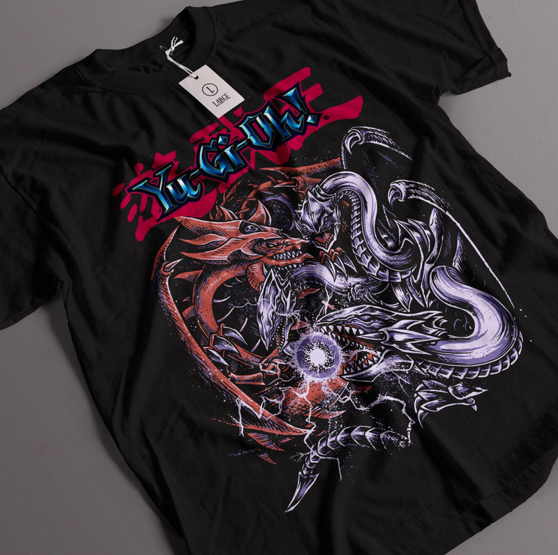 Yugioh Slifer vs Blue Eyes Ultimate Dragon T-Shirt