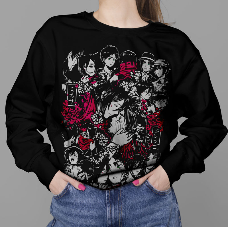 Attack on Titan Eren Yeager & Mikasa Ackerman Sweatshirt