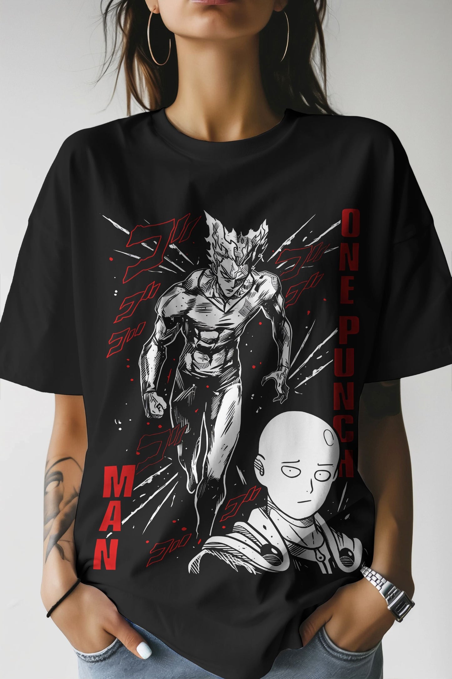 One Punch Man Saitama & Garou T-Shirt