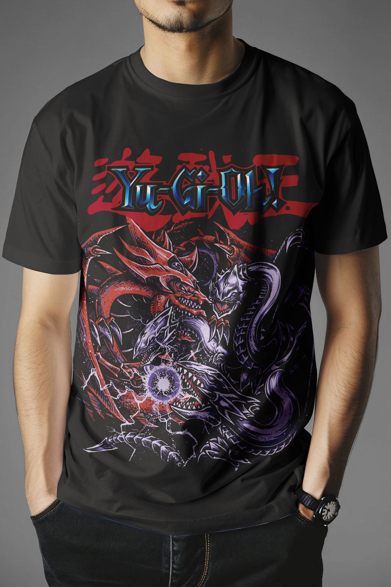 Yugioh Slifer vs Blue Eyes Ultimate Dragon T-Shirt