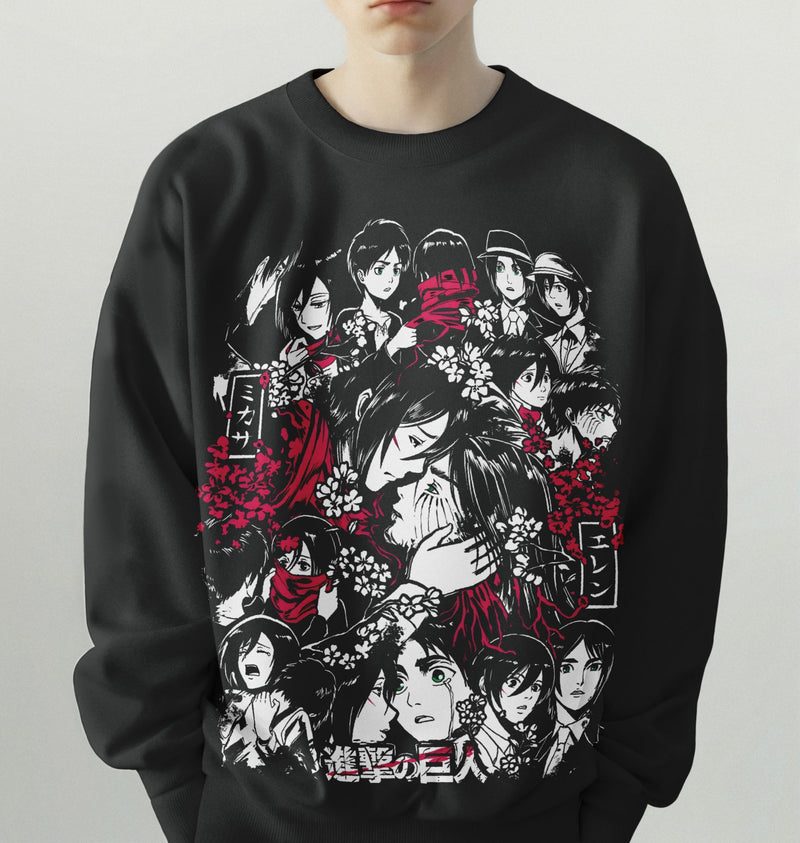 Attack on Titan Eren Yeager & Mikasa Ackerman Sweatshirt